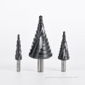 Metal Wood Hole Drilling HSS Spiral Groove Step Drill Bit Manufactory